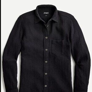 J. Crew Garcon Classic Double Gauze Shirt, Black Size 6